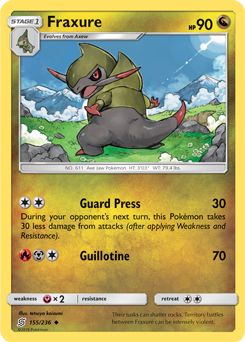 Fraxure 155/236 Pokémon card from Unified Minds for sale at best price