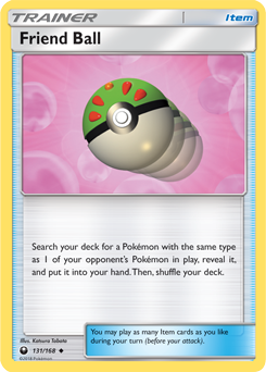 Uncommon Pokémon card Friend Ball 131/168 from Celestial Storm expansion