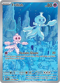 Illustration rare Pokémon card Frillish 126/86 from White Flare expansion