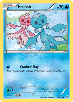 Common Pokémon card Frillish 20/119 from Phantom Forces expansion