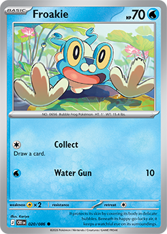 Carte Pokémon Communes Grenousse 20/86 de la série Chaos Ascendant