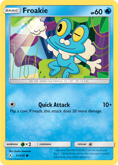 Froakie 51/214 Pokémon card from Unbroken Bonds for sale at best price