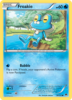 Common Pokémon card Froakie 38/122 from Breakpoint expansion