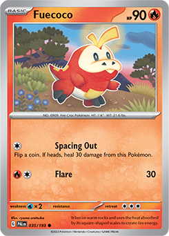Common Pokémon card Fuecoco 035/193 from Paldea Evolved expansion