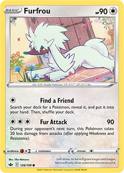 Furfrou 126/198 Pokémon card from Chilling Reign for sale at best price