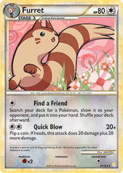 Furret 21/123 Pokémon card from HeartGold SoulSilver for sale at best price