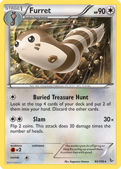 Furret 82/106 Pokémon card from Flashfire for sale at best price