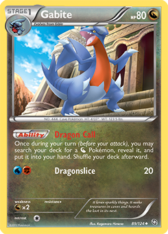 Gabite 89/124 Pokémon card from Dragons Exalted for sale at best price