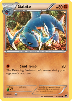 Uncommon Pokémon card Gabite 69/122 from Breakpoint expansion