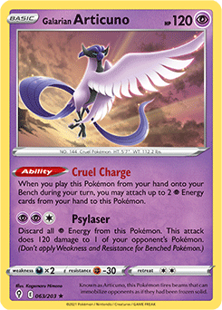 Galarian Articuno 63/203 Pokémon card from Evolving Skies for sale at best price