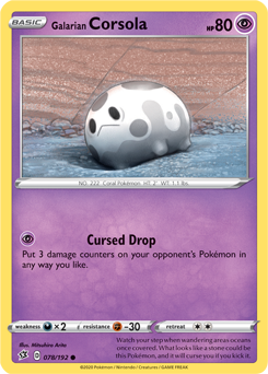 Galarian Corsola 78/192 Pokémon card from Rebel Clash for sale at best price