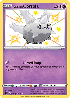 Shining Pokémon Pokémon card Galarian Corsola SV049/SV122 from Shining Fates expansion