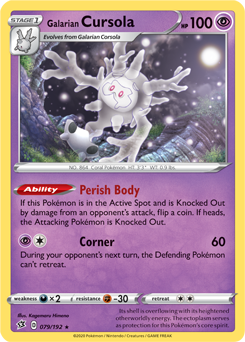 Galarian Cursola 79/192 Pokémon card from Rebel Clash for sale at best price