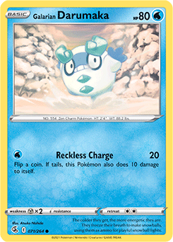 Galarian Darumaka 71/264 Pokémon card from Fusion Strike for sale at best price