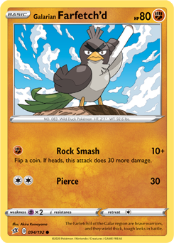 Galarian Farfetch'd 94/192 Pokémon card from Rebel Clash for sale at best price