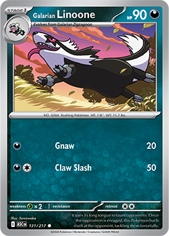 Carte Pokémon Communes Linéon de Galar 131/217 de la série Héros Transcendants