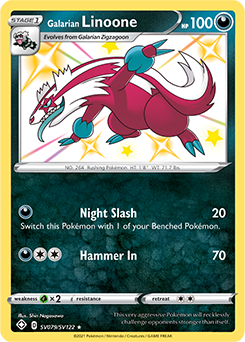 Galarian Linoone SV079/SV122 Pokémon card from Shining Fates for sale at best price