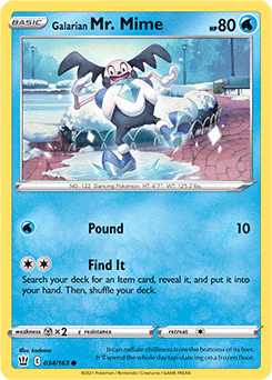 Galarian Mr. Mime 34/163 Pokémon card from Battle Styles for sale at best price