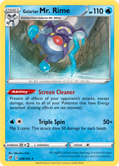 Galarian Mr. Rime 38/192 Pokémon card from Rebel Clash for sale at best price