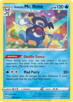 Galarian Mr. Rime 36/189 Pokémon card from Darkness Ablaze for sale at best price