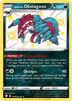 Galarian Obstagoon SV080/SV122 Pokémon card from Shining Fates for sale at best price