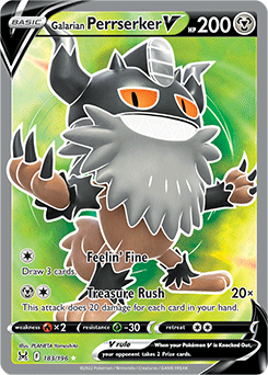 Galarian Perrserker V 183/196 Pokémon card from Lost Origin for sale at best price