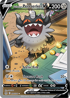 Galarian Perrserker V 184/196 Pokémon card from Lost Origin for sale at best price
