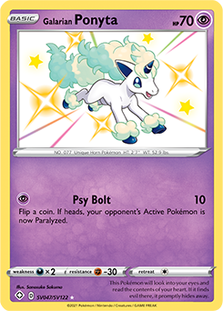 Galarian Ponyta SV047/SV122 Pokémon card from Shining Fates for sale at best price