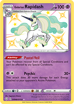 Shining Pokémon Pokémon card Galarian Rapidash SV048/SV122 from Shining Fates expansion