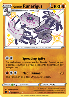 Galarian Runerigus SV066/SV122 Pokémon card from Shining Fates for sale at best price