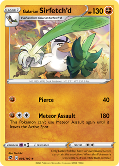 Galarian Sirfetch'd 95/192 Pokémon card from Rebel Clash for sale at best price