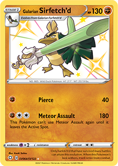 Shining Pokémon Pokémon card Galarian Sirfetch'd SV064/SV122 from Shining Fates expansion