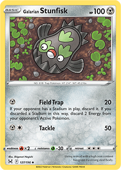 Galarian Stunfisk 127/196 Pokémon card from Lost Origin for sale at best price