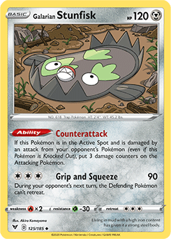 Galarian Stunfisk 125/185 Pokémon card from Vivid Voltage for sale at best price