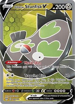 Galarian Stunfisk V 184/189 Pokémon card from Darkness Ablaze for sale at best price