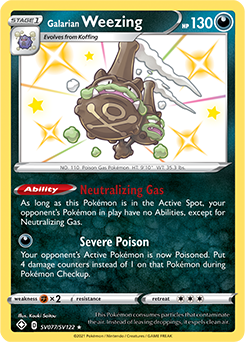 Galarian Weezing SV077/SV122 Pokémon card from Shining Fates for sale at best price