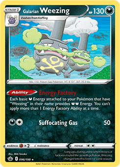 Galarian Weezing 96/198 Pokémon card from Chilling Reign for sale at best price