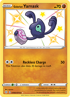 Shining Pokémon Pokémon card Galarian Yamask SV065/SV122 from Shining Fates expansion