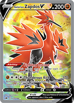 Galarian Zapdos V 173/198 Pokémon card from Chilling Reign for sale at best price
