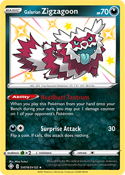 Galarian Zigzagoon SV078/SV122 Pokémon card from Shining Fates for sale at best price