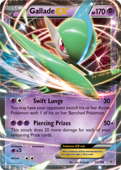 Gallade EX 34/108 Pokémon card from Roaring Skies for sale at best price