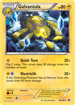 Galvantula 43/108 Pokémon card from Dark Explorers for sale at best price