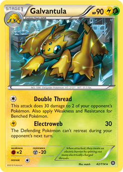 Galvantula 42/114 Pokémon card from Steam Siege for sale at best price