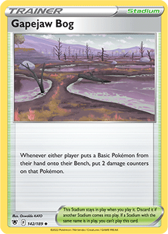 Gapejaw Bog 142/189 Pokémon card from Astral Radiance for sale at best price