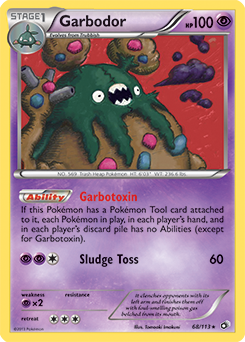 Carte Pokémon Garbodor 68/113 de la série Legendary Treasures en vente au meilleur prix
