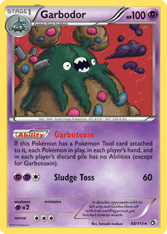 Garbodor 68/113 Pokémon card from Legendary Treasures for sale at best price