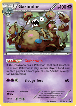 Garbodor 54/124 Pokémon card from Dragons Exalted for sale at best price