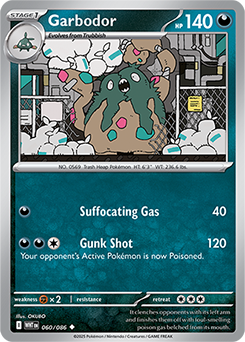 Uncommon Pokémon card Garbodor 60/86 from White Flare expansion
