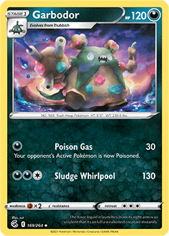 Uncommon Pokémon card Garbodor 169/264 from Fusion Strike expansion