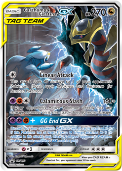 Promo Pokémon card Garchomp Giratina GX SM193 from Sun and Moon Promos expansion
